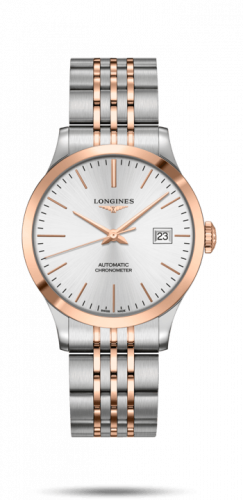 Watch Winder for watch Longines Record Record 38.5mm Stainless Steel / Pink Gold / Silver / Bracelet