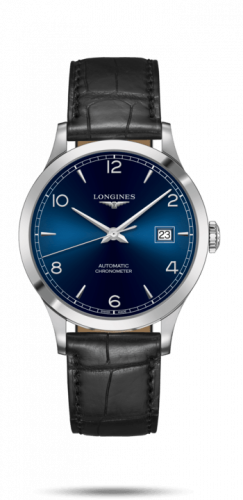 Watch Winder for watch Longines Record Record 40mm Stainless Steel / Blue-Arabic / Alligator