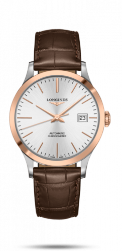 Watch Winder for watch Longines Record Record 40mm Stainless Steel / Pink Gold / Silver / Alligator