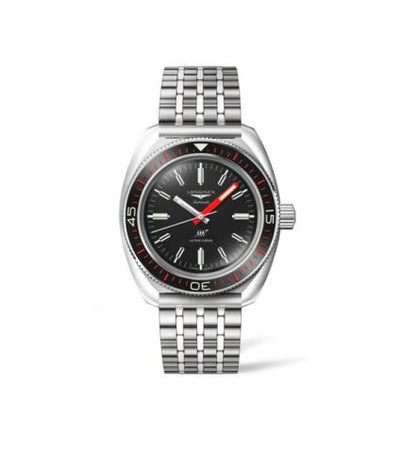 Watch Winder for watch Longines Heritage Ultra-Chron Diver Stainless Steel / Black / Bracelet / Box Edition