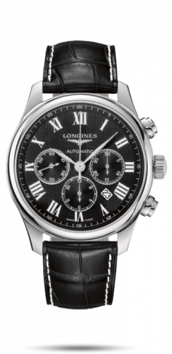Watch Winder for watch Longines Master Collection Master Collection 44 Chronograph Stainless Steel / Black-Roman / Alligator XL