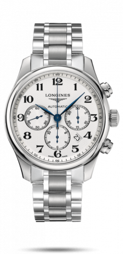 Watch Winder for watch Longines Master Collection Master Collection 44 Chronograph Stainless Steel / Silver-Arabic / Bracelet