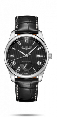 Watch Winder for watch Longines Master Collection Master Collection 40mm Power Reserve Stainless Steel / Black-Roman / Alligator