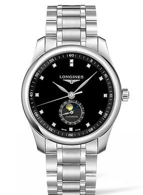 Watch Winder for watch Longines Master Collection Master Collection 40 Moonphase Stainless Steel / Black-Diamond / Bracelet