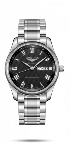 Watch Winder for watch Longines Master Collection Master Collection 40mm Annual Calendar Stainless Steel / Black-Roman / Bracelet