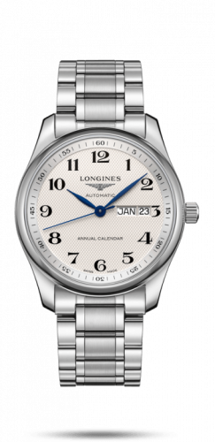 Watch Winder for watch Longines Master Collection Master Collection 40mm Annual Calendar Stainless Steel / Silver-Arabic / Bracelet