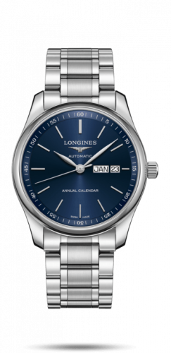 Watch Winder for watch Longines Master Collection Master Collection 40mm Annual Calendar Stainless Steel / Blue / Bracelet