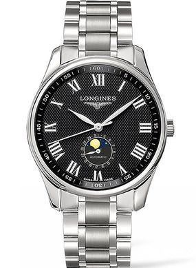 Watch Winder for watch Longines Master Collection Master Collection 42 Moonphase Stainless Steel / Black-Roman / Bracelet