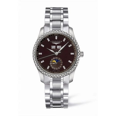 Watch Winder for watch Longines Master Collection Master Collection Calendar 36 Stainless Steel / Diamond / Brown MOP / Bracelet