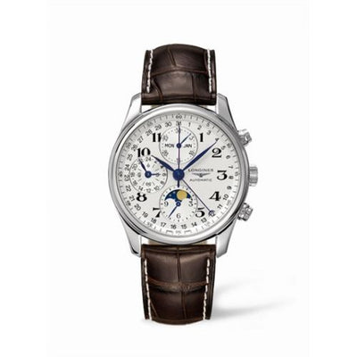 Watch Winder for watch Longines Master Collection Master Collection 40 Chronograph Calendar Stainless Steel / Silver / Alligator