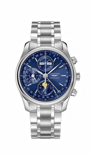 Watch Winder for watch Longines Master Collection Master Collection 40 Chronograph Calendar Stainless Steel / Blue / Bracelet