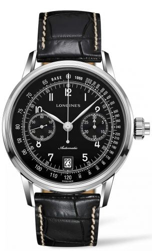Watch Winder for watch Longines Heritage Heritage Column Wheel Single Push Piece Chronograph Black