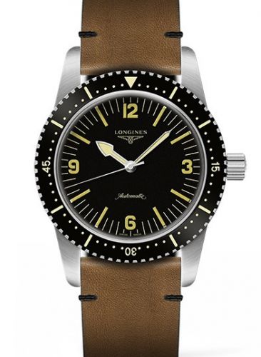 Watch Winder for watch Longines Heritage Skin Diver Stainless Steel / Black / Calf