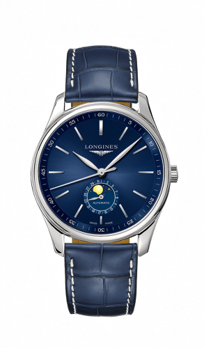 Watch Winder for watch Longines Master Collection Master Collection 42 Moonphase Stainless Steel / Blue / Alligator