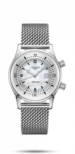 Watch Winder for watch Longines Heritage Legend Diver 36 Stainless Steel / MOP / Mesh