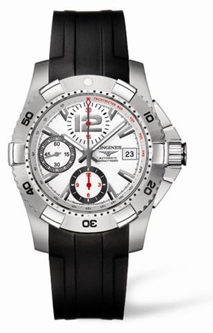 Watch Winder for watch Longines HydroConquest Hydroconquest Chronograph Tachymeter White Rubber