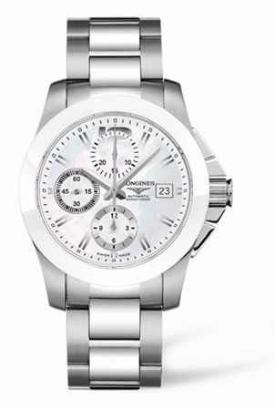 Watch Winder for watch Longines Conquest Conquest Chronograph White Ceramic Bracelet