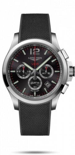 Watch Winder for watch Longines Conquest V.H.P. Conquest V.H.P. Chronograph 44 Stainless Steel / Black / Rubber
