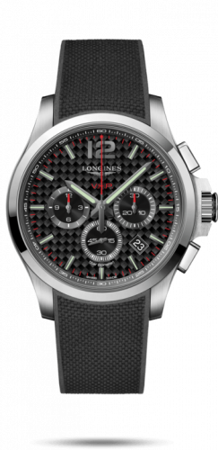 Watch Winder for watch Longines Conquest V.H.P. Conquest V.H.P. Chronograph 44 Stainless Steel / Carbon / Rubber