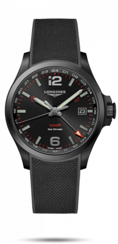 Watch Winder for watch Longines Conquest V.H.P. Conquest V.H.P. GMT 43 PVD / Black / Rubber