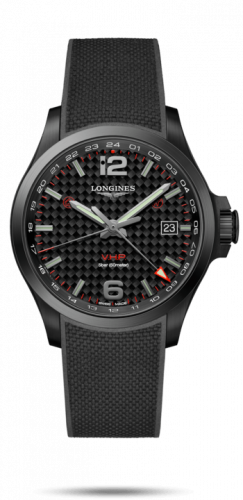 Watch Winder for watch Longines Conquest V.H.P. Conquest V.H.P. GMT 43 PVD / Carbon / Rubber