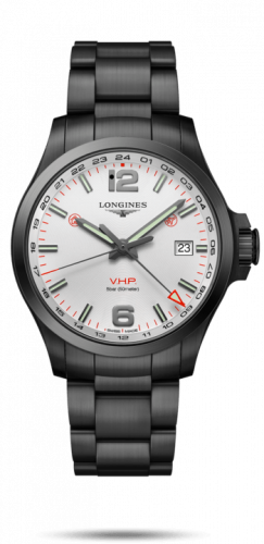 Watch Winder for watch Longines Conquest V.H.P. Conquest V.H.P. GMT 43 PVD / Silver / Bracelet