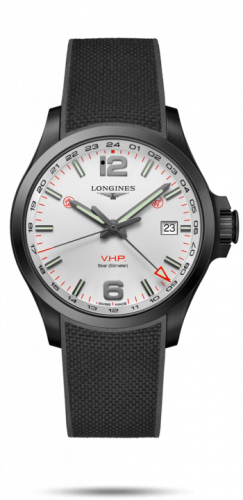 Watch Winder for watch Longines Conquest V.H.P. Conquest V.H.P. GMT 43 PVD / Silver / Rubber