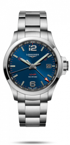 Watch Winder for watch Longines Conquest V.H.P. Conquest V.H.P. GMT 43 Stainless Steel / Blue / Bracelet