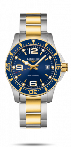 Watch Winder for watch Longines HydroConquest HydroConquest 41 Quartz Stainless Steel / Yellow Gold / Blue / Bracelet
