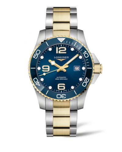 Watch Winder for watch Longines HydroConquest HydroConquest 43 Automatic Stainless Steel - Yellow Gold / Blue / Bracelet