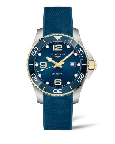 Watch Winder for watch Longines HydroConquest HydroConquest 43 Automatic Stainless Steel - Yellow Gold / Blue / Rubber