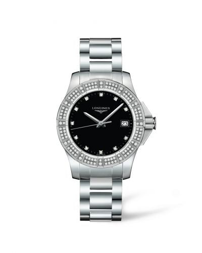 Watch Winder for watch Longines Conquest Conquest 35 Quartz Stainless Steel Diamond Bezel