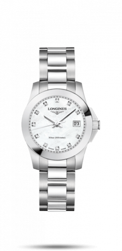 Watch Winder for watch Longines Conquest Conquest Quartz 29.5 Stainless Steel / MOP