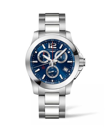 Watch Winder for watch Longines Conquest Conquest 41 Chronograph Quartz Stainless Steel / Blue / Bracelet