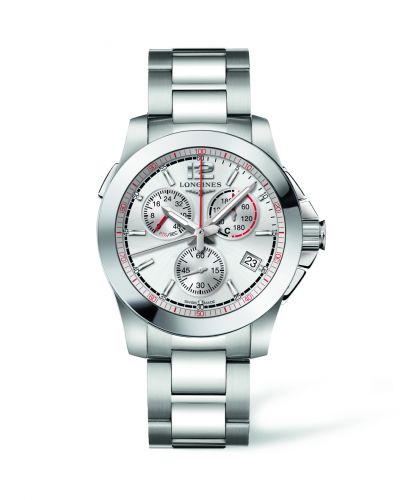 Watch Winder for watch Longines Conquest Conquest Chronograph Quartz Jumping 41 Stainless Steel / Silver / Bracelet