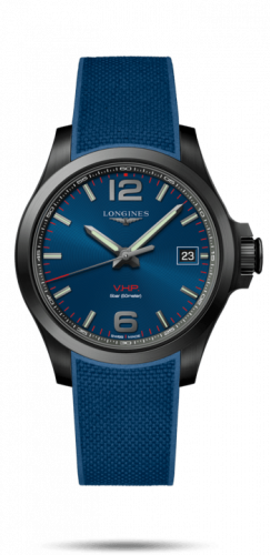 Watch Winder for watch Longines Conquest V.H.P. Conquest V.H.P. 41 PVD / Blue / Rubber