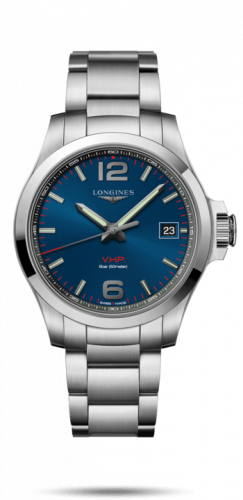 Watch Winder for watch Longines Conquest V.H.P. Conquest V.H.P. 41 Stainless Steel / Blue / Bracelet