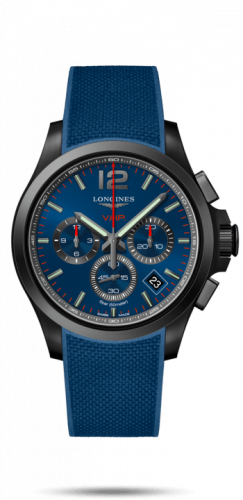 Watch Winder for watch Longines Conquest V.H.P. Conquest V.H.P. Chronograph 42 PVD / Blue / Rubber