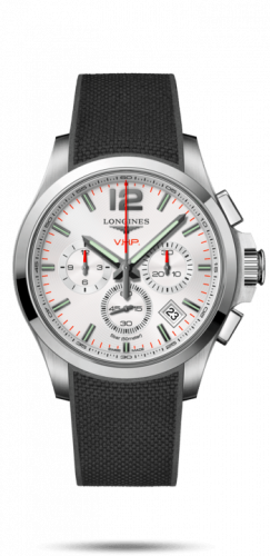 Watch Winder for watch Longines Conquest V.H.P. Conquest V.H.P. Chronograph 42 Stainless Steel / Silver / Rubber