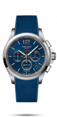 Watch Winder for watch Longines Conquest V.H.P. Conquest V.H.P. Chronograph 42 Stainless Steel / Blue / Rubber