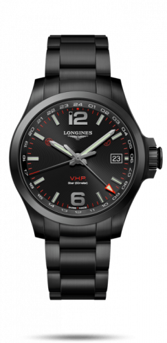 Watch Winder for watch Longines Conquest V.H.P. Conquest V.H.P. GMT 41 PVD / Black / Bracelet