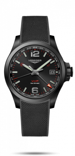 Watch Winder for watch Longines Conquest V.H.P. Conquest V.H.P. GMT 41 PVD / Black / Rubber