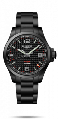 Watch Winder for watch Longines Conquest V.H.P. Conquest V.H.P. GMT 41 PVD / Carbon / Bracelet