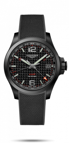 Watch Winder for watch Longines Conquest V.H.P. Conquest V.H.P. GMT 41 PVD / Carbon / Rubber