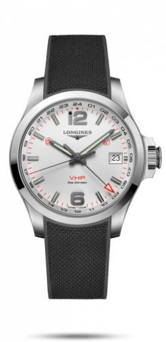 Watch Winder for watch Longines Conquest V.H.P. Conquest V.H.P. GMT 41 Stainless Steel / Silver / Rubber