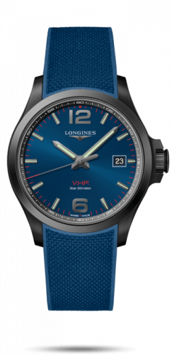 Watch Winder for watch Longines Conquest V.H.P. Conquest V.H.P. 43 PVD / Blue / Rubber