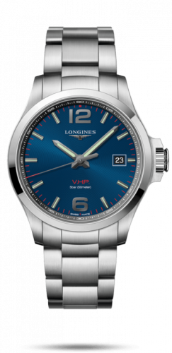 Watch Winder for watch Longines Conquest V.H.P. Conquest V.H.P. 43 Stainless Steel / Blue / Bracelet