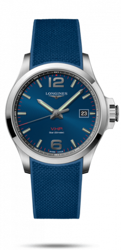 Watch Winder for watch Longines Conquest V.H.P. Conquest V.H.P. 43 Stainless Steel / Blue / Rubber