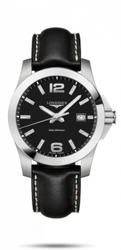 Watch Winder for watch Longines Conquest Conquest Quartz 41 Stainless Steel / Black / Strap