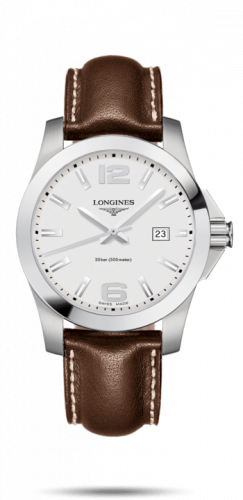 Watch Winder for watch Longines Conquest Conquest Quartz 41 Stainless Steel / Silver / Strap